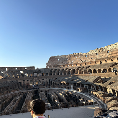 Exterior view of the Colosseum in Rome, Italy